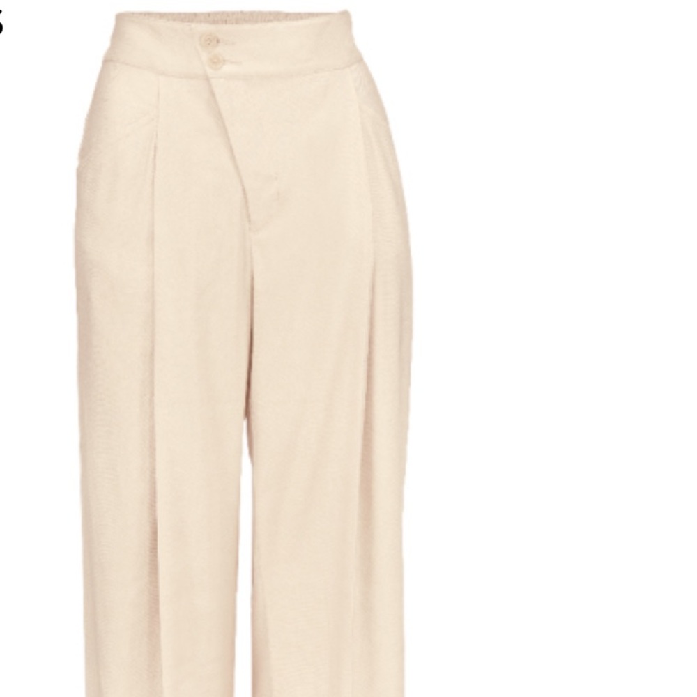 CAbi Cream Wide Leg Women's Pants Long